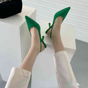 2022 Summer Sexy High Heels Shallow Pointed Single Shoes Heightening Sandals Women's African Party Fashion Trend Women's Shoes G220425