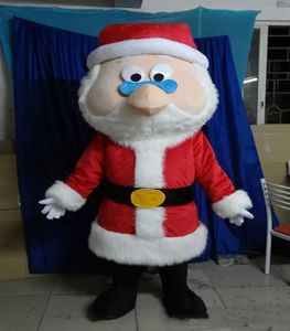 Costume da mascotte di Babbo Natale Costume da cartone animato di Babbo Natale di Natale Vestito operato da festa