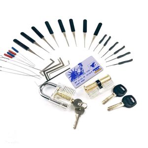 Dörrlås 2st Transpare Locks med 22st Broken Key Pick Extractor ToolScard 220823