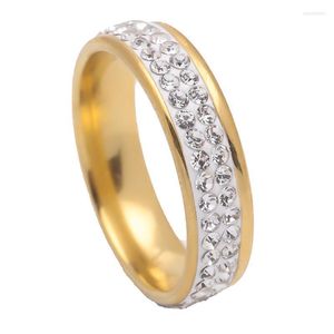Anéis de casamento iMixLot 6mm Jóias de casal de jóias aço inoxidável anel para mulher amante homem Gold Silver Engagement Gift wynn22