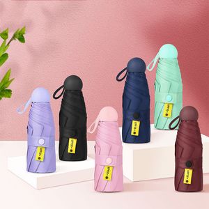 Portátil 8 costelas mini guarda-chuva à prova de vento à prova d 'água protecção anti-uv uv 5 dobrável sol chuva guarda-chuvas de bolso luzes de luz parasol homens mulheres crianças presente jy1150