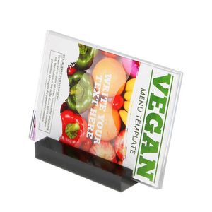 210x148mm A5 Acrylic Sign Frame Stand Table Label Hållare Reklam Affisch Fotoram Papper Info Pris Tag Display Billboard