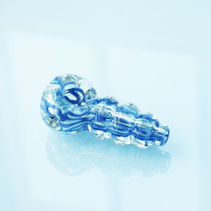 Glass Pipes Blue Conch Cute Tobacco Hand Heady Glass Bubbler Smoking Pipe Pyrex Water Bongs Oil Burners Nail Thick 3.5inches Dry Herb Bowl Collection Smokers Gift