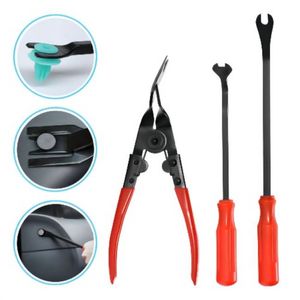 3Pcs Car Trim Clip Upholstery Removal Tool Door Panel Fastener Pin Pliers Puller on Sale
