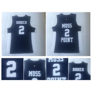 Na85 Top Quality 1 2 Devin Booker Jersey Moss Point High School Jersey College Basketball Jerseys Blue Stitched Sports Shirt