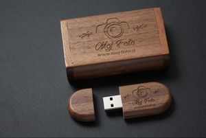 Free LOGO Wooden Box USB 2.0 Pen drive 4GB 16GB 32GB 64GB 128GB Flash Drive Memory stick wedding Photography Gift