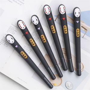 Japan Spirited Away No Face Man Gel Pen Cute 038 mm czarny atrament Neutralne długopisy promocyjne Prezentacja Prezentacja School Writs 220714