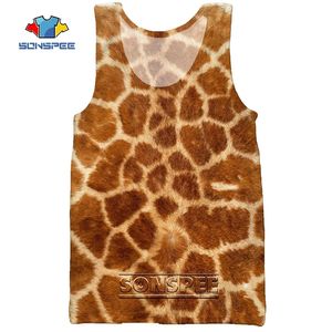 Sonspee 3D Print Animal Fur Tiger Snake Skin Zebra Men's Sea Tank Tops Cool Casual Bodybuilding Gym Muskelärmlös skjorta VEST 220622