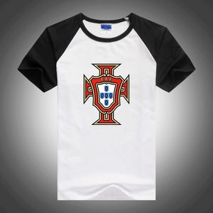 Herr t-shirts fotbollsspelare portugal sommar mode casual shorts ärmar tshirts bomullssläckning rund-hals fitness tees toppsmen's