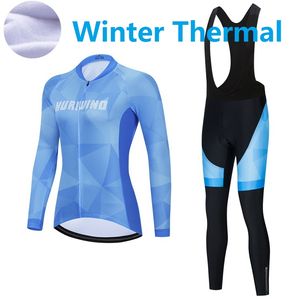 2024 Pro Women Winter Cycling Jersey Set Long Sleeve Mountain Bike Cycling Clothing Breattable Mtb Bicycle Clothes Wear Suit B16