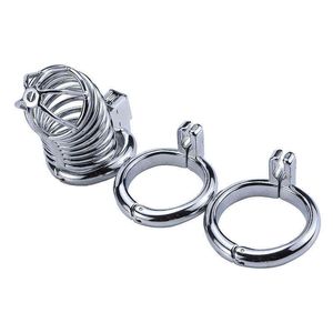 NXY Chastity Device Metal Lock Stainless Steel Adult Toy Products Men's Cb Penis Jj Binding Bird Cage 0416