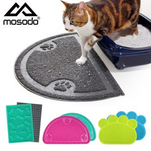 Mosodo Cat Mat Litter Box Feeding Bowl Placemat Bed Pads Non slip Waterproof Tray Sandbox s Accessories