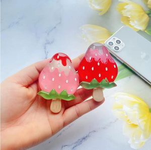 Supporto per telefono Summer Fruit Strawberry Sweets per iPhone Samsung Huawei Xiaomi Redmi Universal Finger Grip Bracket