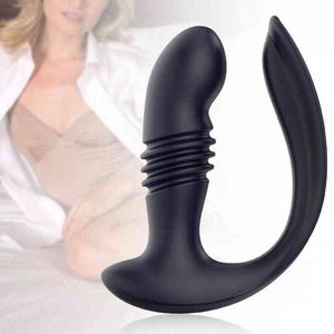 NXY Dildos Vibrator Ei Zachte Voorspel Gebogen Siliconen Telescopische Vibrerende Sex Toy Volwassen Product 0328