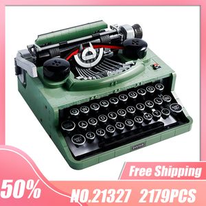 In Stock Ideas Keyboard Retro Typewriter Compatible 21327 Model Building Blocks Bricks Children Toy Set Boy Birthday Gifts