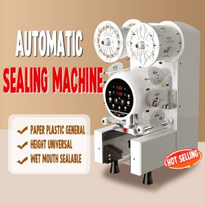 Cup Sealing Machiner Macchina di produzione completamente automatica Carta di plastica Seaer Electric Bubble Tea Film