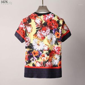 T-shirt da uomo Rk222 Fashion Tops Tees 2022 Runway Luxury Design europeo Stampa Party Style Clothing