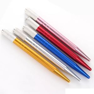 الحاجب الدائم قلم القلم الفولاذ المقاوم للصدأ اليدوي حامل الوشم