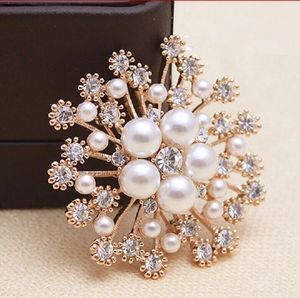 Jewelry Charming Rhinestone Imitation Pearl Flower Brooches Bridal Scarf Sweater Broches Coat Dress Pin Wedding Jewelry