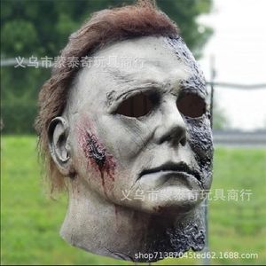 Typ Michael Myers Scar Halloween Carnival Kostym Party Skrämmande Skräck Masquerade Latex Mask 220705
