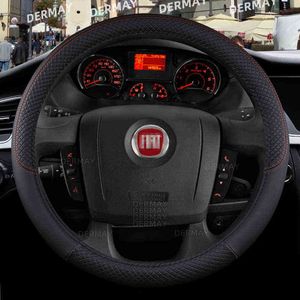 For Fiat Ducato Pu Leather Car Steering Wheel Cover 100 Dermay Brand High Quality Car Accessories Quick Shipping J220808