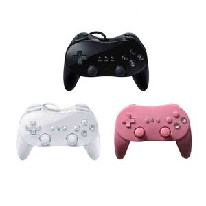 Bianco/Nero New Classic Controller di gioco cablato Gaming Pro Controller di gioco remoto Gamepad Joypad Joystick Compatibile Nintendo Wii H220421