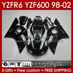 Kit Bodys para Yamaha YZF R6 R 6 YZF600 600CC 98-02 BODYWORK 145NO.24 YZF 600 CC YZF-600 YZFR6 98 99 00 01 02 FRAME