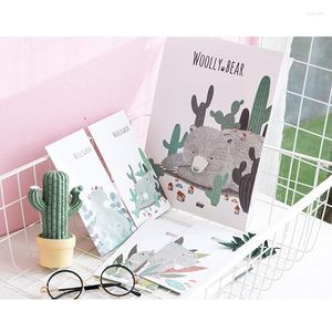 Present Wrap Set Kawaii Cartoon 3pc kuvert 6pc skriver brev papper pad office skola brevpapper set sovande djur mailer älskare mailgift