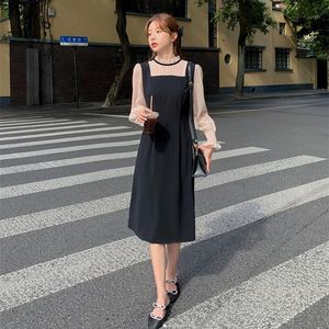 Casual Dresses Real S 2022 Fashion Temperament Stitching Plus Size Women's Fake Two-piece Dress