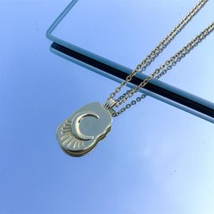 Choker Chokers Necklace Zircon L Moon and Sun Face Pendants Charm Necklaces for Women Fashion Jeweller