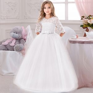 Wholesale dress for teens wedding for sale - Group buy Long Casual Summer Dress Teens Girls Costume Lace Children Clothing Princess Party Flower Kids Clothes Wedding Vestidos