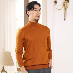 Kashmirtröja män ankomst män tröja långärmad smal fit turtleneck pullover män 201224