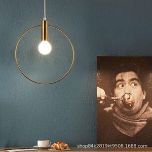 Lampade a sospensione Lampada Personalità Rotonda Soggiorno Sala da pranzo Caffetteria Abbigliamento Tavolo da bar Camera da letto Lampadario a testa singolaPendente