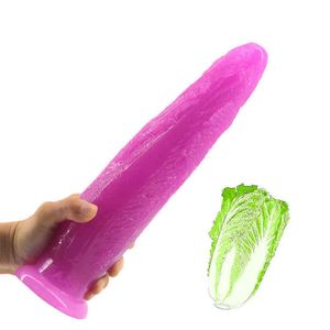 NXY DildosDongs Großer Dildo in Gemüsekohlform mit Saugnapf, Sexspielzeug für Frauen, Analplug, Flirten, Masturbationsprodukte, Shop 220125