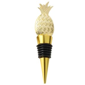 50PCS Tropical Wedding Favors Gold Pineapple Wine Bottle Stopper in Gift Box Party Decorative Wine Stoppers SN6485