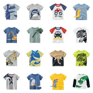 Summer Children 3D Cartoon T-shirt for Boy Animal Printing Dinosaur Shark Boys T Shirt Girls Tops Tees Cartoon Kids Clothes 2566 T2