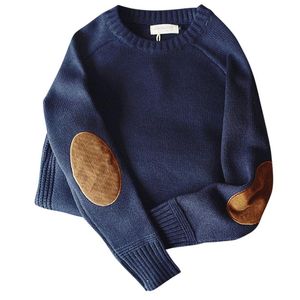 Blusas masculinas sweter pulover pria baru desaia tambalan moda rajut harajuku streetwear leher o kasual ukuran