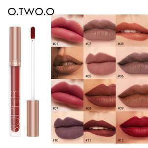 O.TWO.O 12 Colors Matte Lip Gloss Velvet Nude Lips Makeup Lipgloss Waterpoof Long Lasting Liquid Lipstick