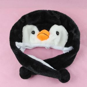 베레트 만화 동물 펭귄 마스코트 봉제 따뜻한 캡 모자 따뜻함