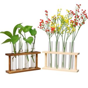 Vaso de teste de vidro hidropônico de cofre hidropônico Vaso hidropônico de rabanete verde Decoração de flores de flores de flor seca 220423