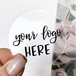 Clear Personalized Labels Custom Stickers 100 Pieces s Eyelash stickers Transparent Waterproof Address 220613