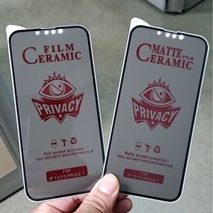 Prywatność Ceramika Anti Spy Glare Screen Protector Pełna pokrywa Zakrzywiona pokrywa ochrona Osłona ochronna dla Samsung Galaxy Note 21 Fe 20 A02 A12 A22 A32 A42 A52 A72 A82 A92