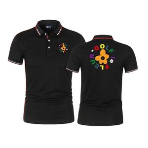 Verão de boa qualidade blusa estampa de pólo pólo masculino casual tops de manga curta 220606