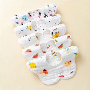 Kid newborn bibs burp тканя слюна полотенце мужчина самка, большая синяя, многократные цвета, 360 градусов, кормление хлопковые дети, водонепроницаемые нагрудники, сумка, цветок U