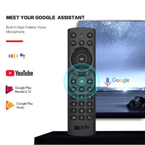 G20S Pro Sesli Uzaktan Kumanda Fare Arka Işığı Kızılötesi Öğrenme Gyro 2.4G Kablosuz TX6S X96 H96 A95X MECOOL ANDROID TV Kutusu