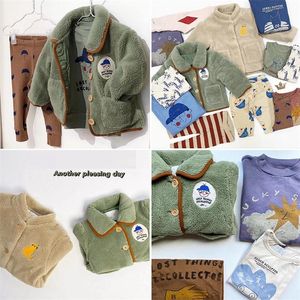 EnkeliBB Kids Winter Wool Coat Thicken Keep Warm Jacket Baby Boys Girls Fashion Brand Design Lovely Coats Children Winter Coats LJ201130