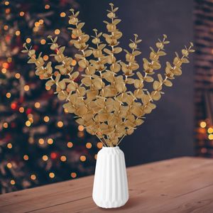 Dekorativa blommor kransar konstgjorda imitation lämnar ucalyptus dekoration holly bröllop båge blommor arrangemang heminredning hantverk