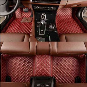 WLMWL Custom Leather Car Mat för Audi Alla Medlar A6L R8 Q3 Q5 Q7 S4 RS TT Quattro A7 A8 A3 A4 A5 Auto Tillbehör W220328