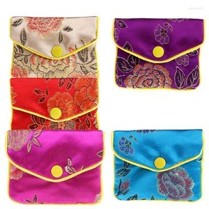 Bolsas de jóias Bolsas de armazenamento de seda de seda chinesa bolsa de bolsa Presentes Jóias Organizador Edwi22