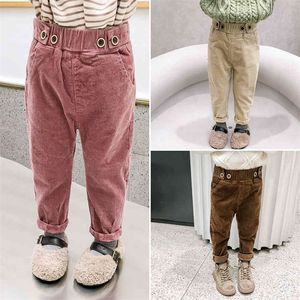 Flickor Pants Solid Color Girls Trousers Casual Style Children's Sweatpants Spring Autumn Kids Clothing 210412